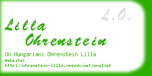 lilla ohrenstein business card